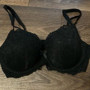 Victoria’s Secret Demi Bra- Black Allover Lace- 32D